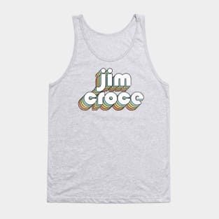 Jim Croce - Retro Rainbow Letters Tank Top